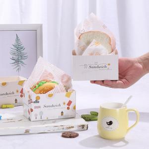 Wholesale Breakfast Sandwich Toast Dessert Takeaway Boxes 255*170*80mm from china suppliers