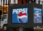 Advertising Truck Mounted LED Screen , Three Sided Roll LED Billboard Truck