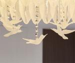Creative Glass Feather Chandelier Modern Living Bedroom Kitchen Island Hanging