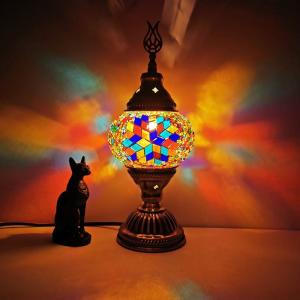Wholesale Turkish mosaic table Lamp vintage art deco Handcrafted retro table lamp(WH-VTB-06) from china suppliers
