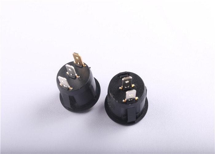 13A125V 10A250V Round Rocker Switch With Led Light , Waterproof 3 Way Rocker Switch