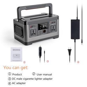 Wholesale DC15V 6A 500W 520WH Portable Solar Energy System Solar Rechargeable Generator from china suppliers