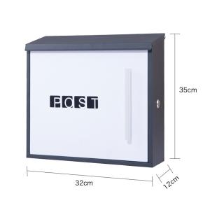 Wholesale Wall Mount Lockable Mailbox Modern Outdoor Galvanized Metal Parcel Box Packages Drop Slot Secure Lock from china suppliers