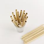 Biodegradable Disposable Bamboo Straws Laser Private Logo For Party Wedding