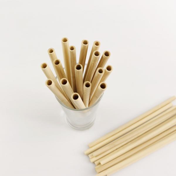 Biodegradable Natural 20cm Juice Tea Bamboo Fiber Straws Tea Drinking Custom
