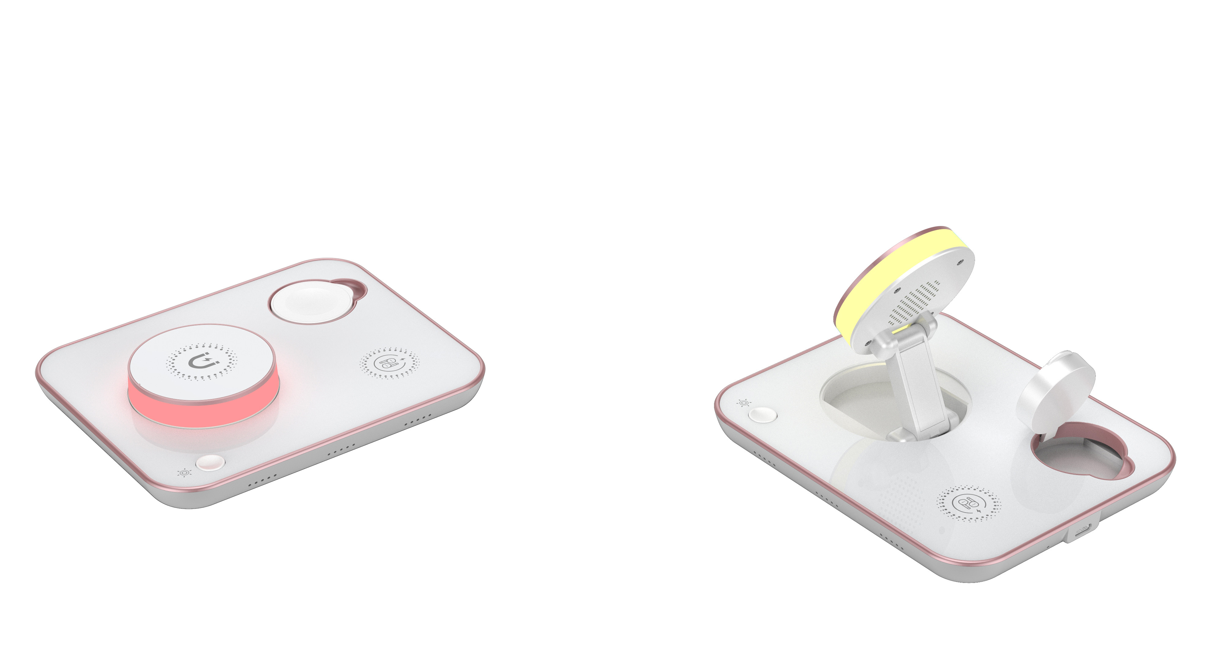 Green Fast Charge Wireless Charging Pad Made of ABS PC
