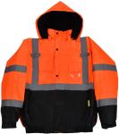 ANSI EN20471 Hi Vis Waterproof Jacket Wet Weather Gear 300D Oxford