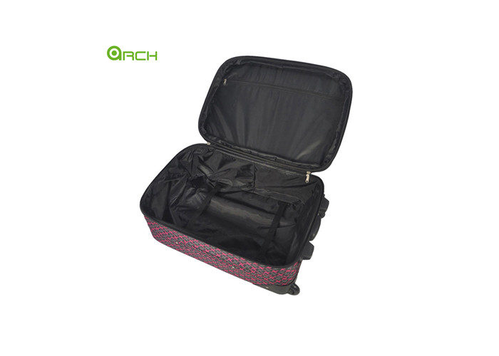 Printing 600D Polyester Travel Trolley Lightweight Luggage Bag with Expander