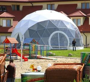 Wholesale Transparent Geodesic Galvanized Steel Frame Large Dome Tent 20m Diameter from china suppliers