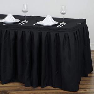 Wholesale Elegant Disposable Plastic Table Skirts With Built - In Adhesive Line from china suppliers