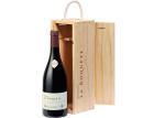 Natural Style Wood Gift Box With Slide Lid , Single Bottle Wooden Wine Box With