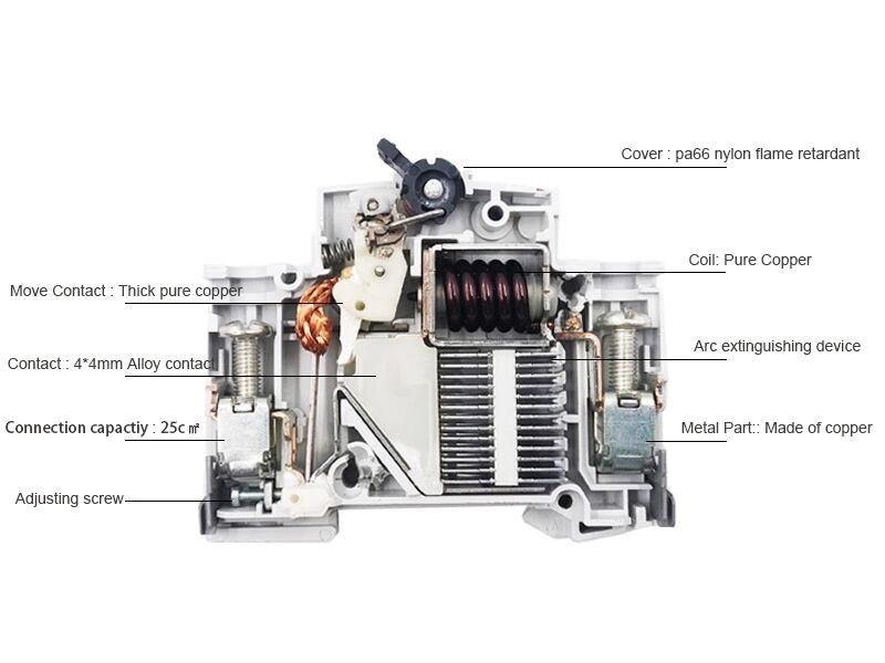3p Din Rail Overload Mcb Circuit Breaker