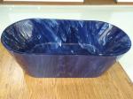 1700mm length ovel acrylic blue marble color freestanding bath tub with center