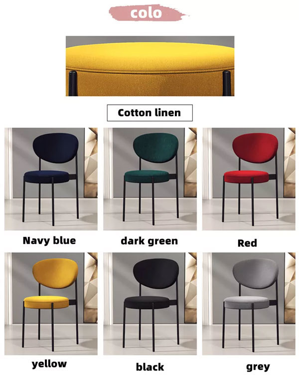 Elegant Iron Metal Base Dining Chair Hotel Banquet Restaurant Leisure Chairs