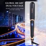 Ceramic Tourmaline Infrared Hair Straightener Multipurpose LCD Display