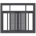 Level 8 Air Tightness Aluminum Sliding Windows For Hotel Apartment Designing
