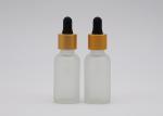 50ml Frosted Clear Oil Bottle Essential Oil Glass Bottles With Matte Gold