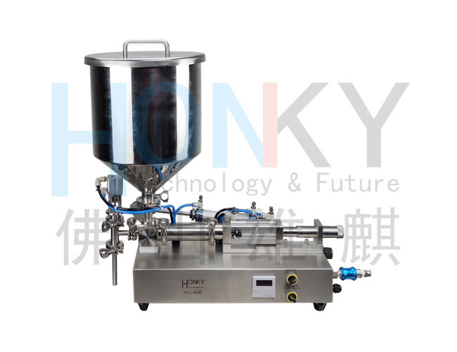 Desktop Semi Automatic Cream Lotion Paste Filling Machine With Hopper 40 Bottle / Min