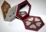 Hexagon Makeup Empty Eyeshadow Palette Packaging With Glitter Paper