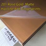 Anti Finger Hairline Rose Gold Matte Finish Stainless Steel Sheet in Grade 201