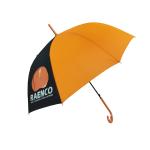 Pongee Fabric Metal Frame Ladies Rain Umbrella Automatic Orange Color
