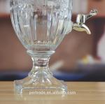 Deep Cutted Engraved 5l Glass Jar With Lid . Glass Food Storage Jars