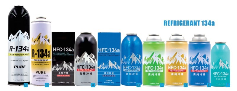 Portable Industrial Refrigerant Gas Stable HFC 134a Gas Eco Friendly