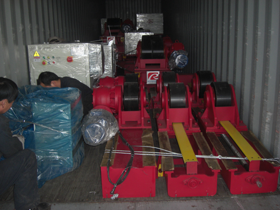 Offshore Wind Tower 150t Movable Welding Turning Roller Rubber Wheel