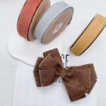 Cross border Korean style new solid color chenille ribbon gift box packaging