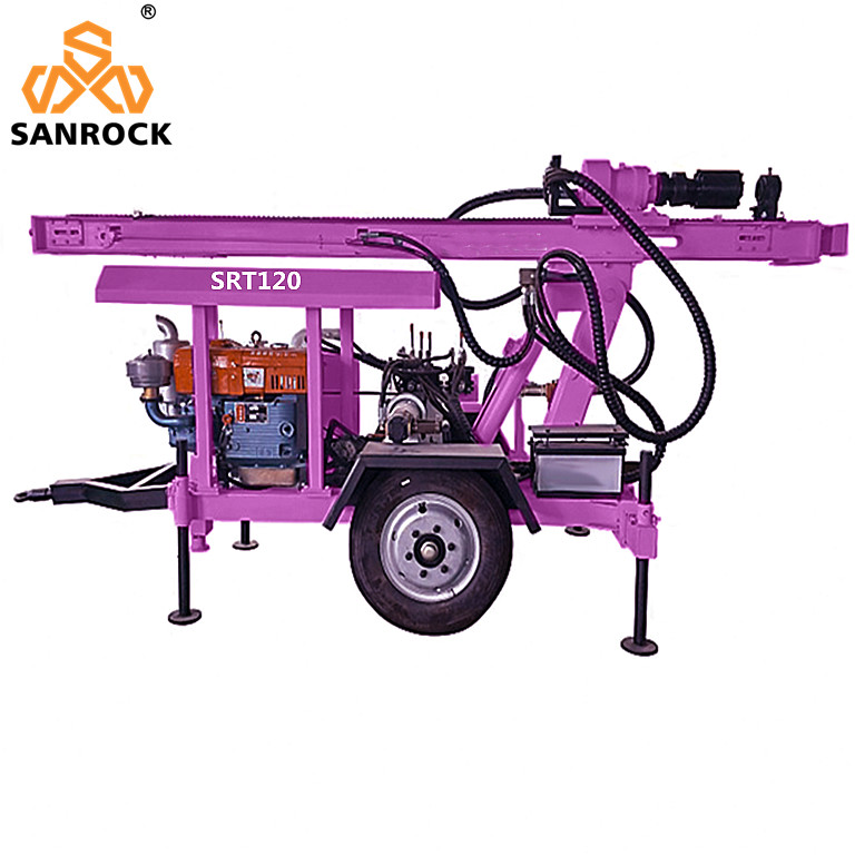 Small Portable Water Well Drilling Rig Hydraulic Trailer Mounted Water Drilling Rigs