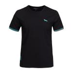 Customizable dropship embroidery t shirt men,plain round neck logo t-shirt