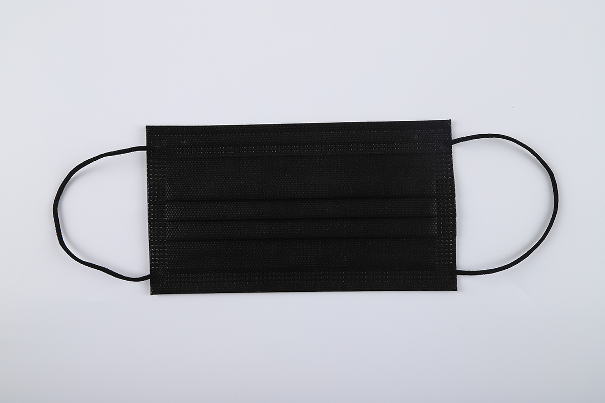 Disposable non woven 4ply surgical black color medical face mask ASTM F2100 level 3 black color medical face mask