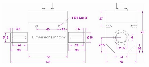shaft torque sensor size