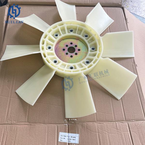 8 Blades 16306-1861 Cooling Fan Blades Excavator Diesel Engine For Construction