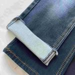 Fake Knitted Denim Fabric Heavy Weight 14 Oz Dark Color