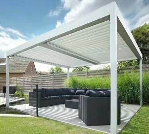 Wholesale Powder Coated 2.0mm Motorized Louvre Roof Aluminum Pergola from china suppliers