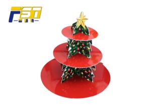 Wholesale Corrugated Cardboard Cake Display , Customize Shape Cardboard Tiered Cupcake Stand from china suppliers