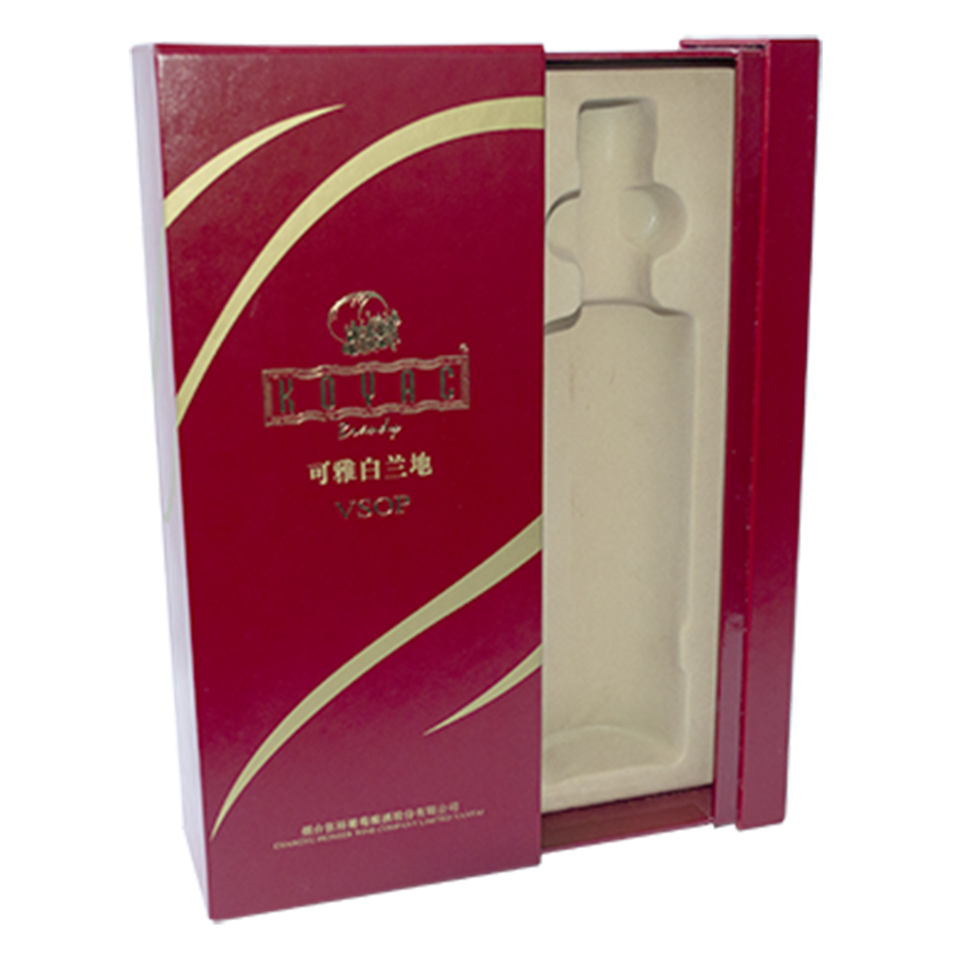 Leather Wine Gift Packaging Box With Button Closure And Ribbion Stand