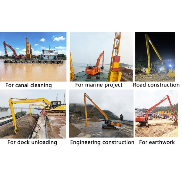 Custom Excavator Attachments Long Reach Boom For 6-50ton Excavator