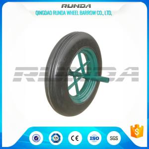 Wholesale Line Pattern Solid Rubber Wheelbarrow Wheels14 Inch Hollow Axle Powder Coated Rim from china suppliers