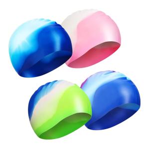 Wholesale Non Slip Gradient 100% Silicone Swimming Cap Waterproof from china suppliers