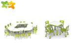 Ergonomic Kindergarten Classroom Tables High Safety Solid One Piece Construction