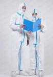 Anti - Static Disposable PPE Coveralls Breathable White Disposable Overalls