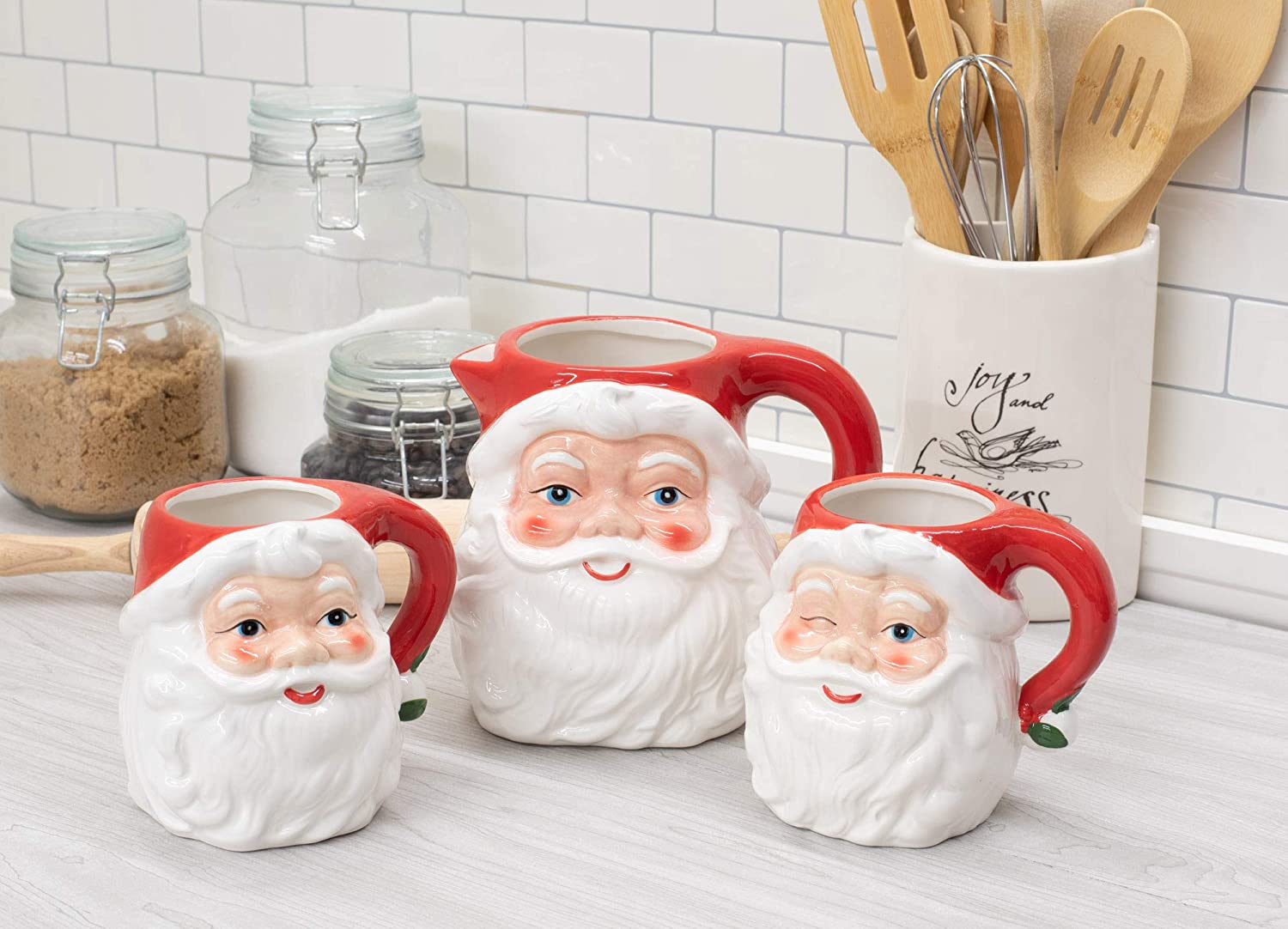 3D Santa Claus Ceramic Anniversary Gift Mug For Christmas Gift OEM