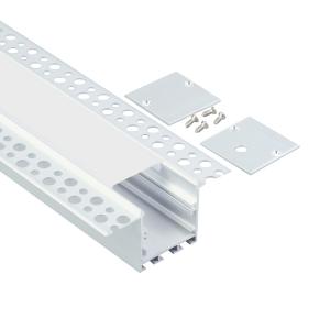 Wholesale 74mm Wide Recessed Led Aluminum Profile Channel Milky PC Cover Led Linear Light from china suppliers