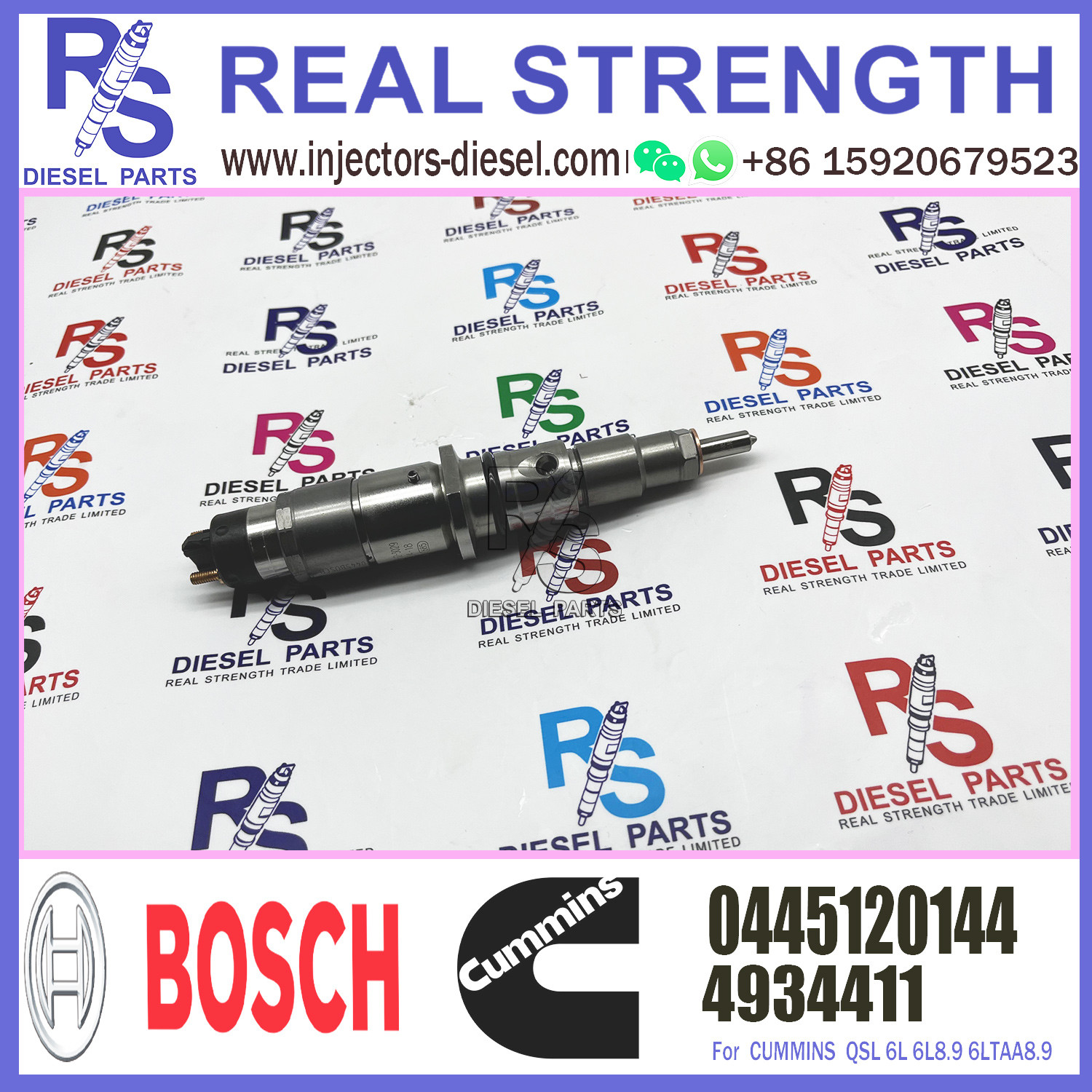 Genuine Common Rail Diesel Fuel Injector 0445120237 0445120097 0445120144 4934411 4944476 5263310 injector diesel