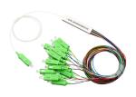 1x8 Fiber Optic PLC Splitter Mini Steel Tube Type 0.9mm