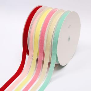 Wholesale 1 Inch Red Velvet Ribbon Wired Luxurious Light Blue Velvet Ribbon from china suppliers