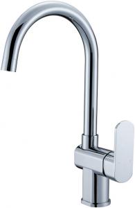 China Chrome Plated Single Lever Kitchen Sink Mixer Tap / Deck Mounted Faucet on sale