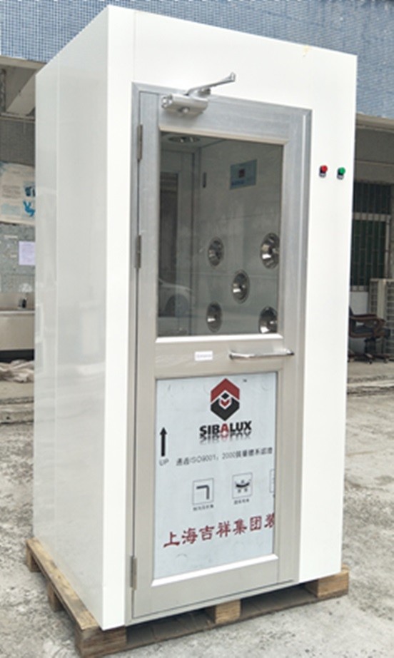 Single Blowing Personal Cleanroom Air Shower For One Person White Powder Coated Steel